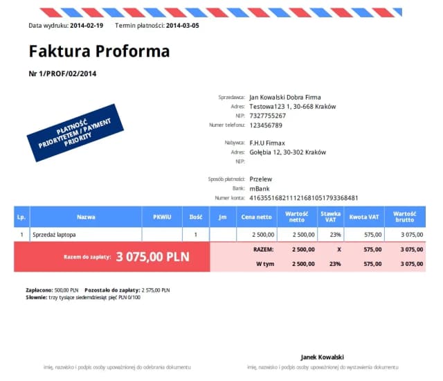 Jakie dane są potrzebne do faktury na osobę prywatną? Sprawdź! Jakie dane są potrzebne do faktury na osobę prywatną? Sprawdź!